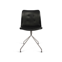 Primum Chair stainless swivel base | with armrests | Bent Hansen