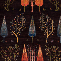 Transitional Formal Framed Woodland at Night, Into The Woods | Rugs | Zollanvari