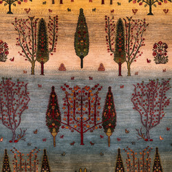 Transitional Formal Woodland at Sunrise, Into the Woods | Rugs | Zollanvari