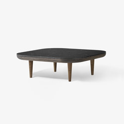 Fly SC4 Smoked Oiled Oak base w. honed Nero Marquina marble | Coffee tables | &TRADITION