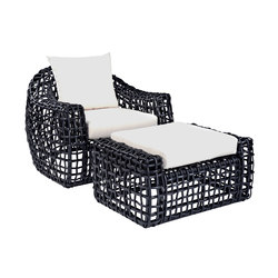 Miami Lounge Chair + Ottoman | Armchairs | Kingsley Bate