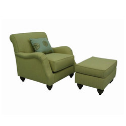 Lounge Chair with Poof | Poufs / Polsterhocker | BK Barrit