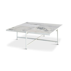 Coffee Table 90 White - White Marble | Tabletop square | HANDVÄRK
