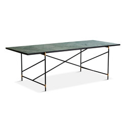 Dining Table 230 Brass - Dolceacqua Marble