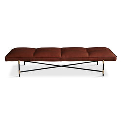 Daybed Brass - Brown Aniline Leather