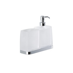 Glass holder and soap dispenser | Bathroom accessories | COLOMBO DESIGN