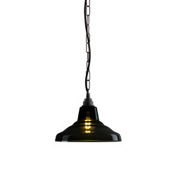 Glass School Pendant Light, Size 1, Anthracite and Weathered Brass | Suspensions | Original BTC