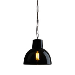 Glass York Pendant, Size 2, Anthracite and Weathered Brass | Suspensions | Original BTC