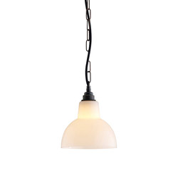 Glass York Pendant, Size 1, Opal and Weathered Brass | Suspended lights | Original BTC