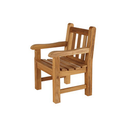 childs wooden chair with arms