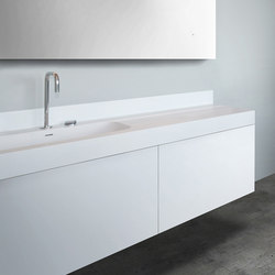 blu•stone™  55" basin backsplash | Wash basins | Blu Bathworks