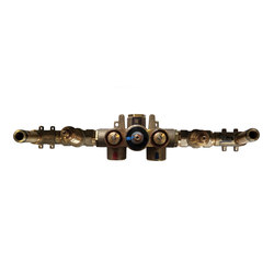 rough-in valves | pure•2 | opus•2 | 3/4" thermostatic tub/shower rough-in valve with two volume controls | Bath installation systems | Blu Bathworks