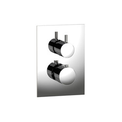 pure∙2 | thermostatic tub/shower valve trim with volume control, square trim