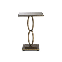 Bangle Accent Table, Silver Leaf