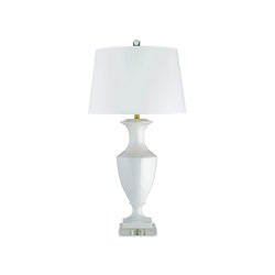 Timeless Table Lamp, White | Table lights | Currey & Company