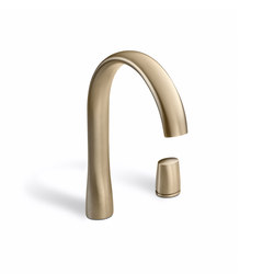 FAUCETS | Single side lever washbasin faucet mixer | Greige | Wash basin taps | Armani Roca
