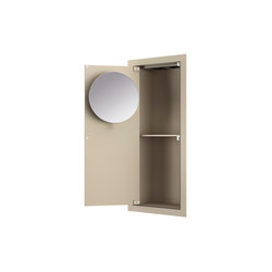 FURNITURE | Built-in cabinet with magnifying mirror | Greige | Wall cabinets | Armani Roca