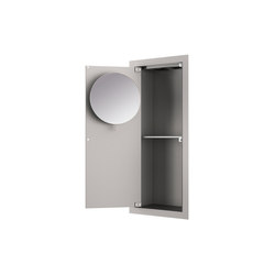 FURNITURE | Built-in cabinet with magnifying mirror | Silver |  | Armani Roca