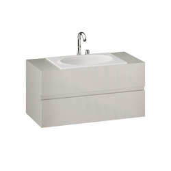 FURNITURE | 1200 mm Furniture with upper and lower drawer for single 770 mm countertop washbasin | Silver |  | Armani Roca