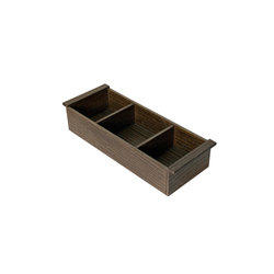 ACCESSORIES | Interior container with 3 compartments, for lower drawer only. | Bath shelves | Armani Roca