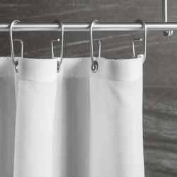 LikeLinen Tissu Rideau de douche, comme le lin 200 cm x 180 cm en blanc | Tringles à rideaux de douche | PHOS Design