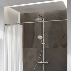 Straight shower curtain rail for niches made to measure 50 to 100 cm, Ø12 mm | Tringles à rideaux de douche | PHOS Design