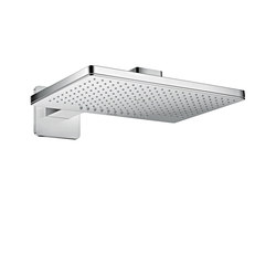AXOR Shower Collection Overhead shower 460 / 300 2jet with shower arm and softcube escutcheons | Shower controls | AXOR