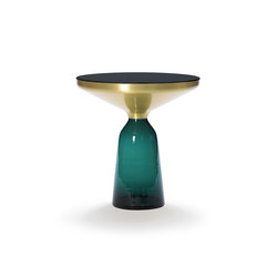 Bell Side Table brass-glass-green | Mesas auxiliares | ClassiCon