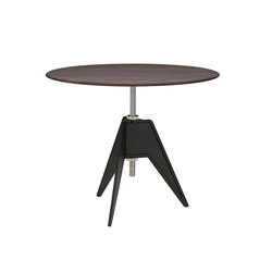 Screw Cafe Table Fumed Oak Top 900mm | Dining tables | Tom Dixon