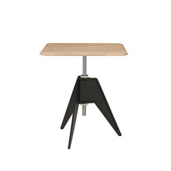 Screw Cafe Table Natural Oak Top 650mm | Coffee tables | Tom Dixon