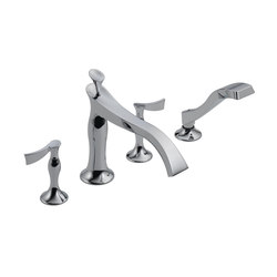 Roman Tub Faucet with Handshower and Lever Handles
