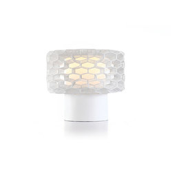 Honeycomb Table Lamp, White, Large