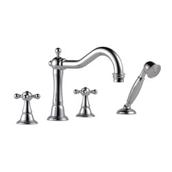 Roman Tub Faucet with Handshower, Cross Handles | Bathroom taps | Brizo
