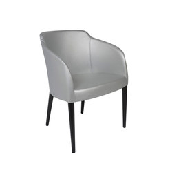 Este Armchair, Silver With Wenge Legs | with armrests | Oggetti