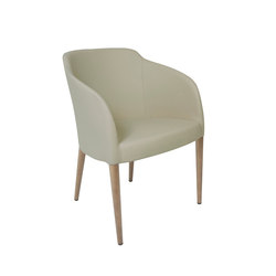 Este Armchair, Taupe With Wenge Legs | with armrests | Oggetti
