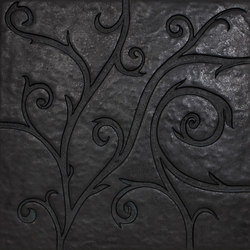 Flamboyant | Marble Tile in black | Dalles matières minérales | Tango Tile