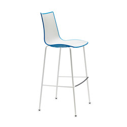 Zebra Bicolore barstool H. 80 | coated frame | Bar stools | SCAB Design
