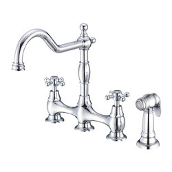 Opulence® | Two Handle Bridge Faucet with Spray, 1.75gpm | Kitchen products | Danze