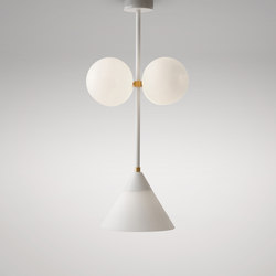 Axis cone and globes - glass | Suspended lights | Atelier Areti