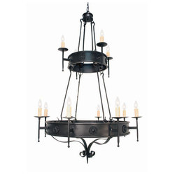 Lorenzo 12 LT Two Tier Chandelier | Ceiling suspended chandeliers | 2nd Ave Lighting
