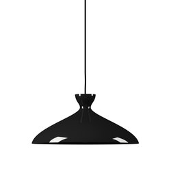 Pretty wide pendant light black glossy | Suspended lights | Nyta