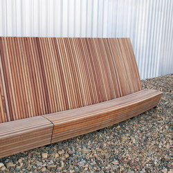 landscape | Curved park bench with high backrest | Benches | mmcité
