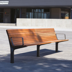 vltau | Park bench with backrest and armrests | Panche | mmcité