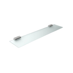 Lea Tempered satined crystal shelf, 6 mm glass, with brackets |  | Inda