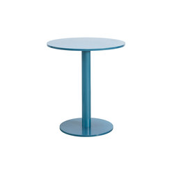 round table S | hammerpaint blue | Disc base | valerie_objects