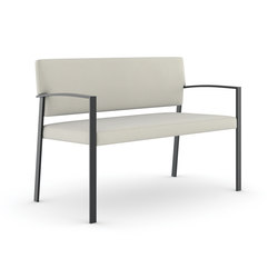 Steel Two Place Sofa / Powder Coated Steel Frame