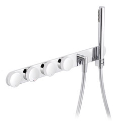 Tune | Concealed shower thermostat, 3-ways and hand shower |  | rvb