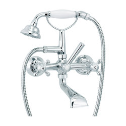 1920-1921 | Bath shower mixer, long spout, high fork | Shower controls | rvb