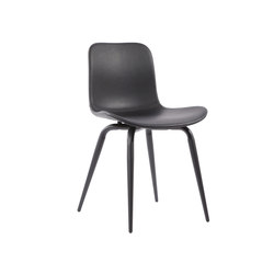 Langue Avantgarde Dining Chair, Black / Premium Leather Black 41599