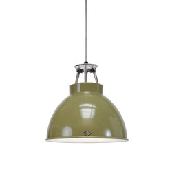 Titan Size 1 Pendant Light, Olive Green/White Interior | Lámparas de suspensión | Original BTC